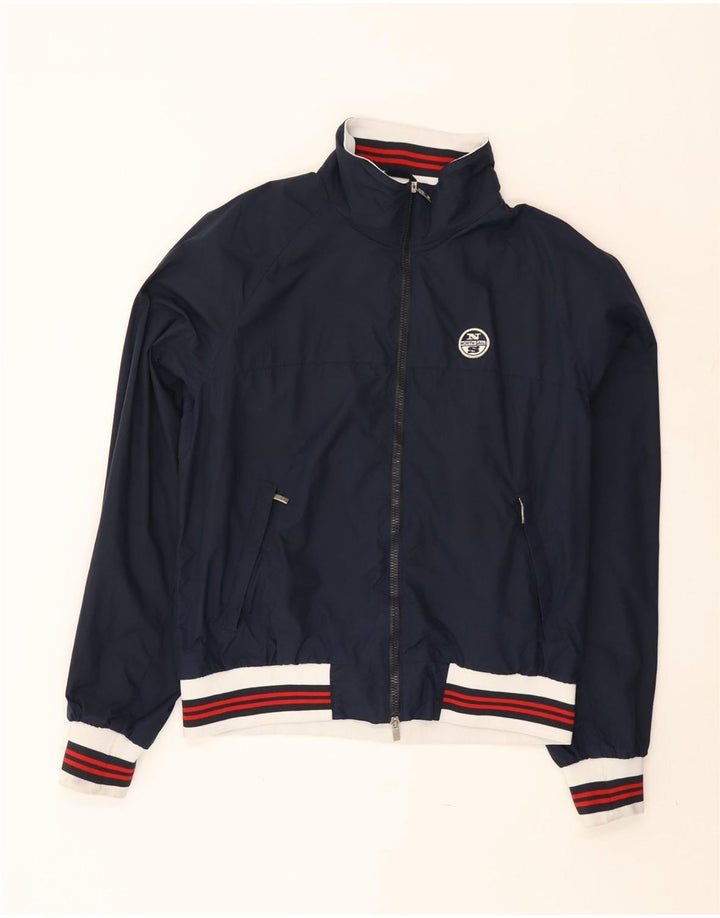 North Sails Mens Bomber Jacket UK 42 XL Navy Blue Polyamide