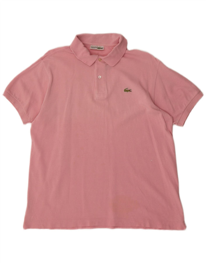 Lacoste Mens Polo Shirt Size 5 Large Pink Cotton