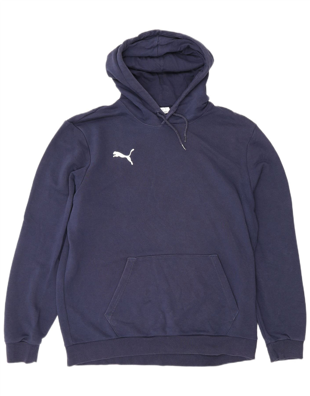Puma Mens Hoodie Jumper Large Navy Blue Cotton