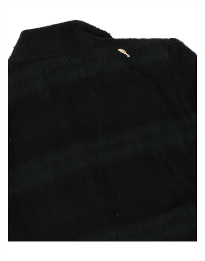 MICHAEL KORS Womens Overcoat UK 14 Medium Green Striped Polyester Vintage Michael Kors and Second-Hand Michael Kors from Messina Hembry 