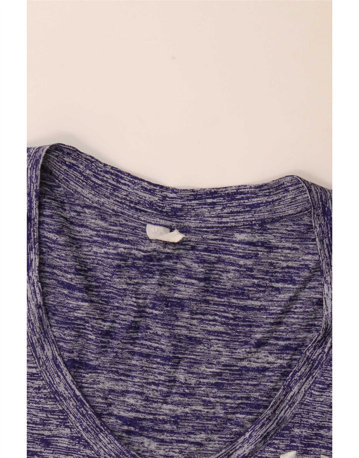Under Armour Womens T-Shirt Top UK 12 Medium Purple Flecked