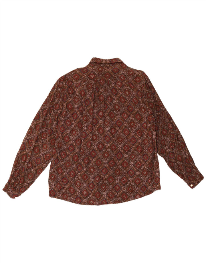Swish Womens Shirt UK 18 XL Burgundy Ikat