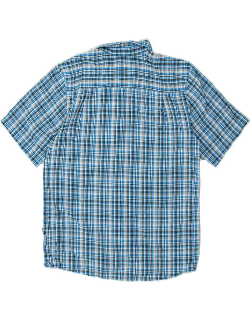 THE NORTH FACE Mens Short Sleeve Shirt Small Blue Check Cotton | Vintage The North Face | Thrift | Second-Hand The North Face | Used Clothing | Messina Hembry 