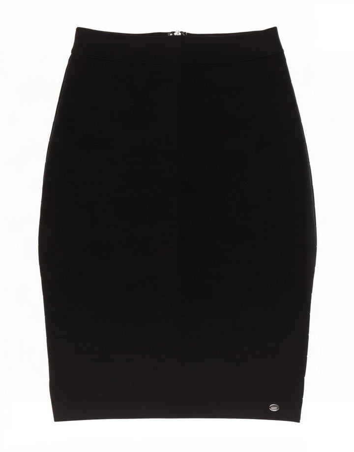 Guess Womens Pencil Skirt Small W26 Black Rayon