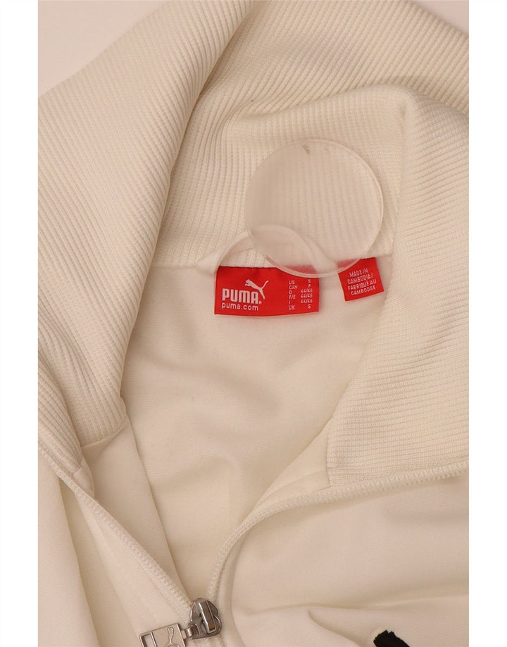 Puma Mens Tracksuit Top Jacket Small White Colourblock Polyester