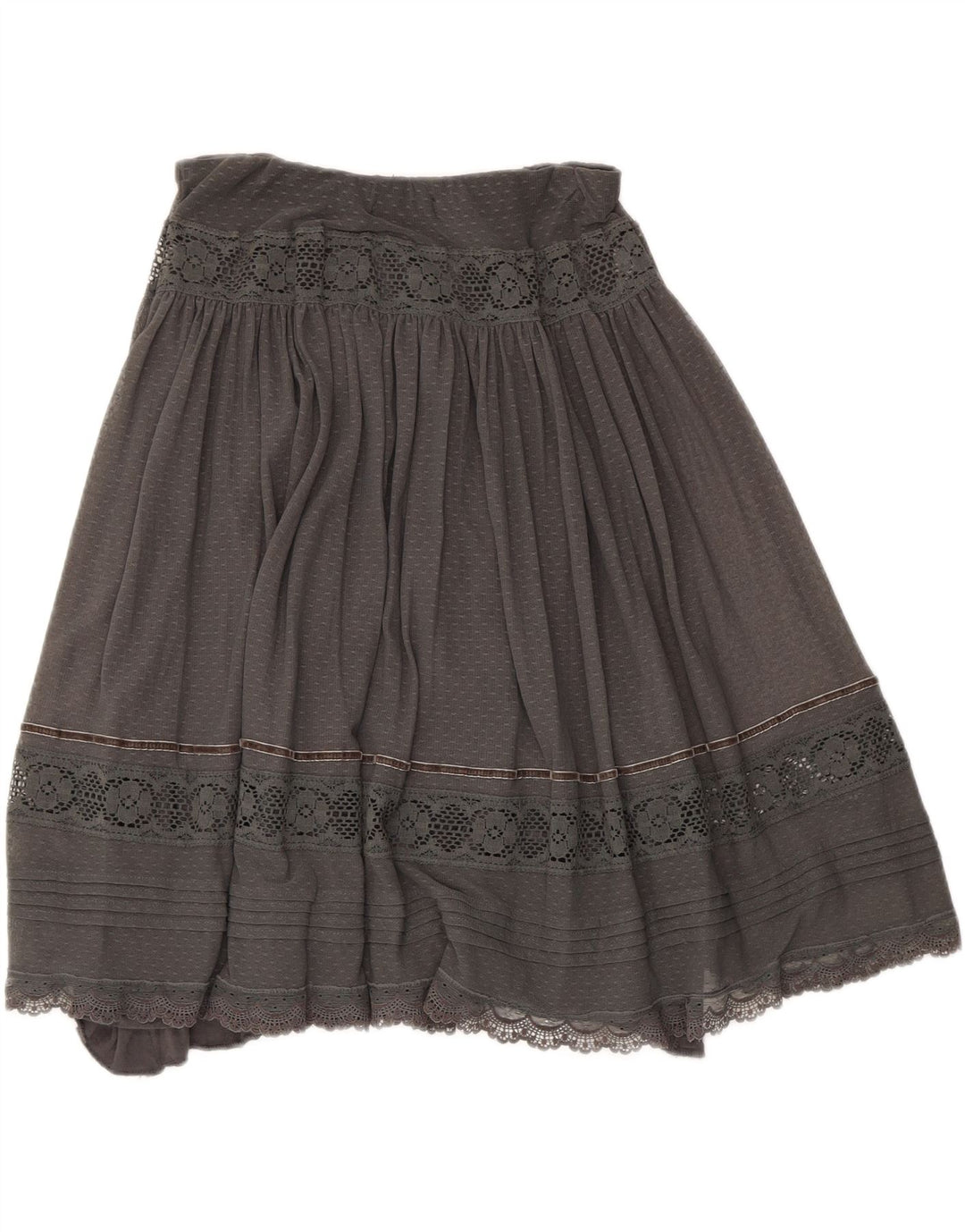 Zara Womens Pleated Skirt Medium W28 Grey Striped