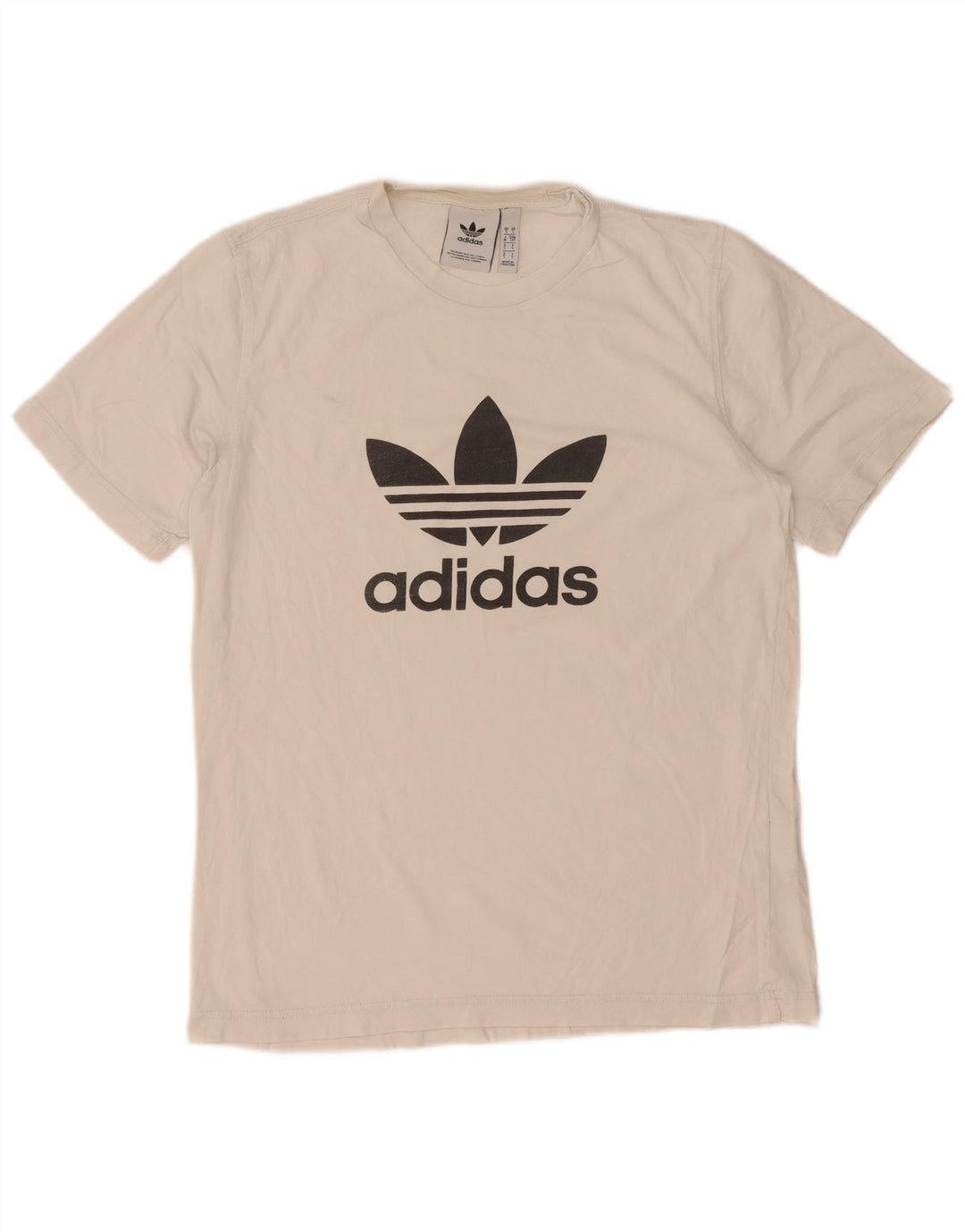 Adidas Mens Graphic T-Shirt Top Small White Cotton