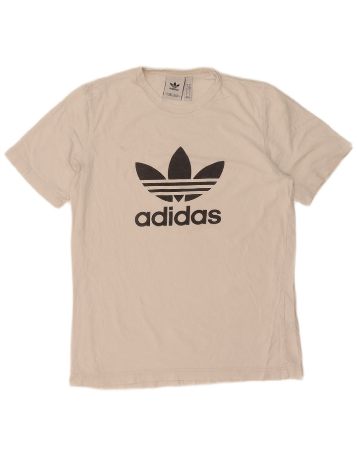 Adidas Mens Graphic T-Shirt Top Small White Cotton