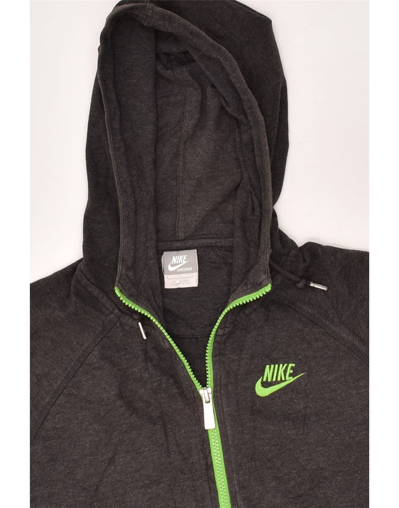 NIKE Mens Zip Hoodie Sweater Large Grey Cotton | Vintage Nike | Thrift | Second-Hand Nike | Used Clothing | Messina Hembry 