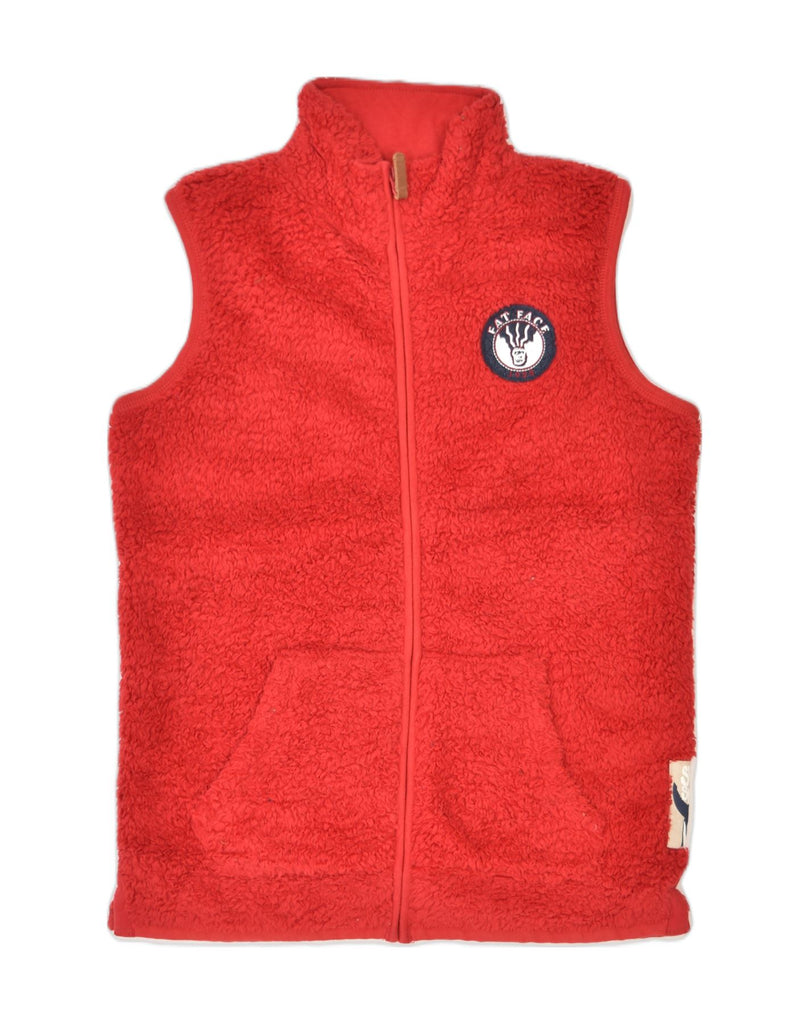 FAT FACE Boys Fleece Gilet 12-13 Years Red Polyester | Vintage | Thrift | Second-Hand | Used Clothing | Messina Hembry 