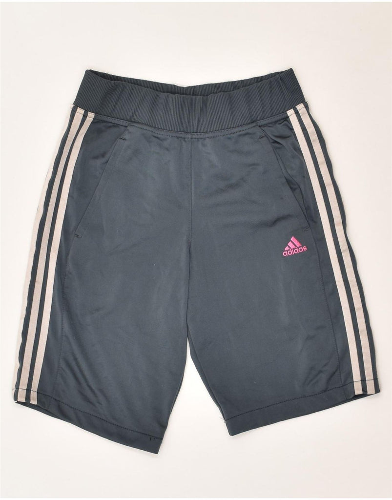 ADIDAS Girls Sport Shorts 15-16 Years Grey Polyester | Vintage Adidas | Thrift | Second-Hand Adidas | Used Clothing | Messina Hembry 