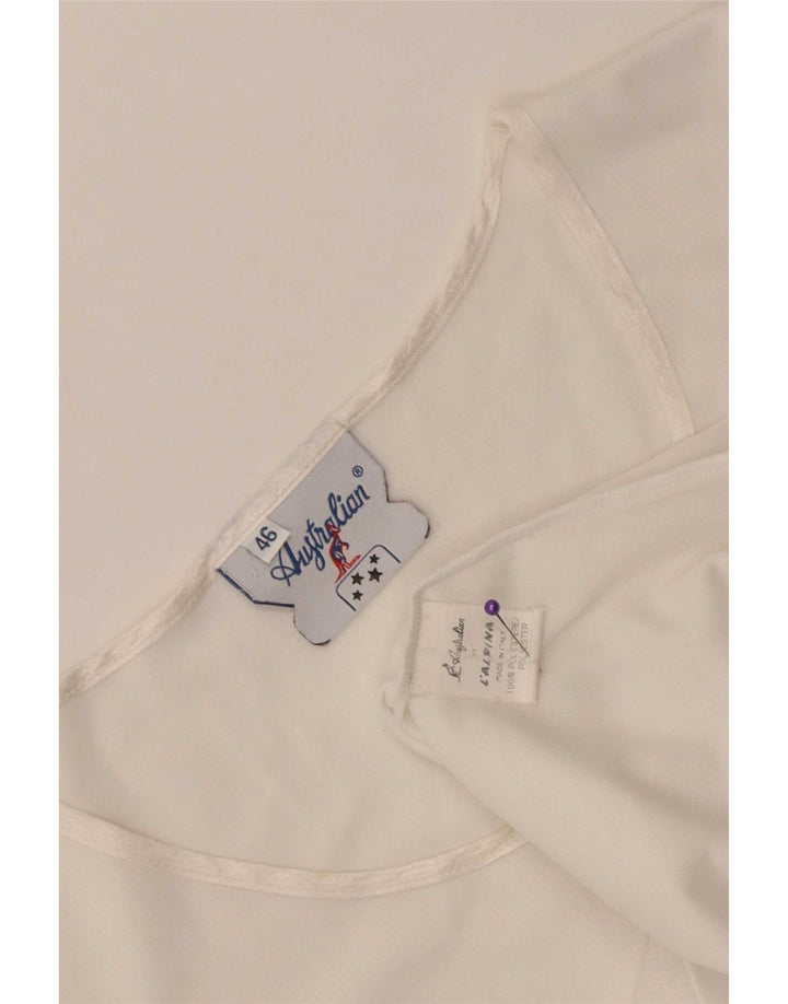 AUSTRALIAN L'ALPINA Womens T-Shirt Top IT 46 Large White Polyester