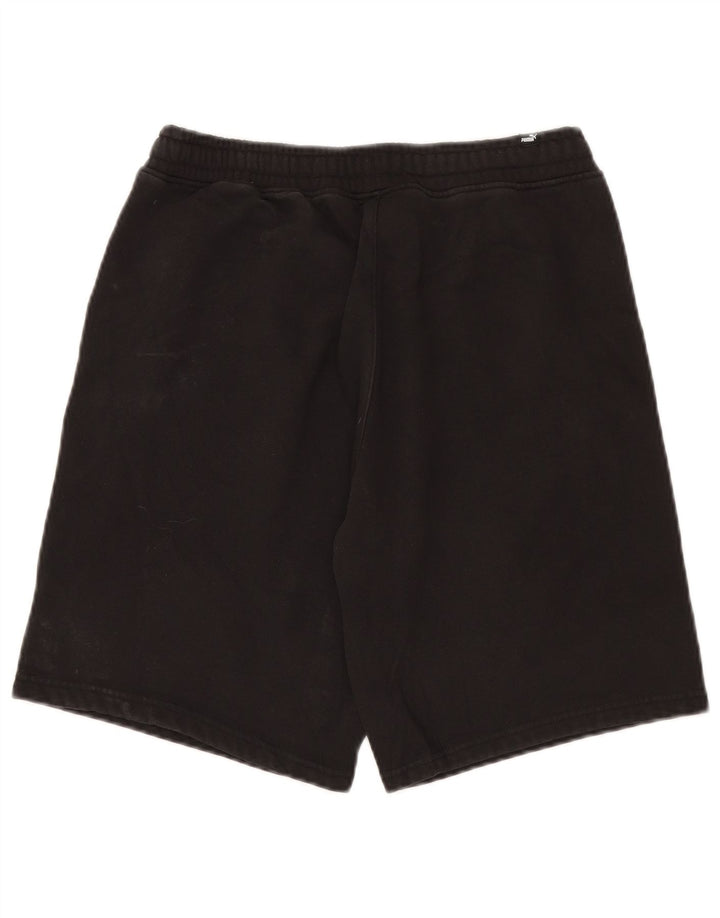 Puma Womens Sport Shorts UK 14 Medium Black Cotton