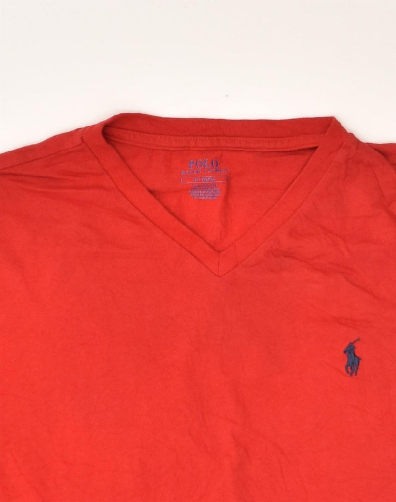 POLO RALPH LAUREN Mens T-Shirt Top Medium Red Cotton | Vintage Polo Ralph Lauren | Thrift | Second-Hand Polo Ralph Lauren | Used Clothing | Messina Hembry 