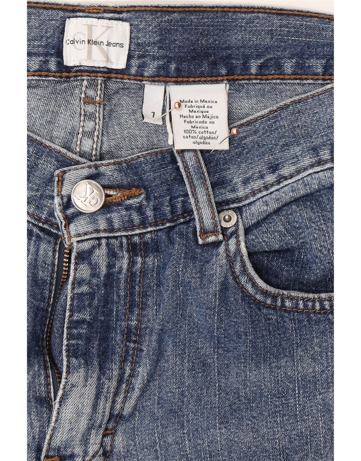 CALVIN KLEIN Womens Straight Jeans US 7 Medium W30 L28 Blue Cotton