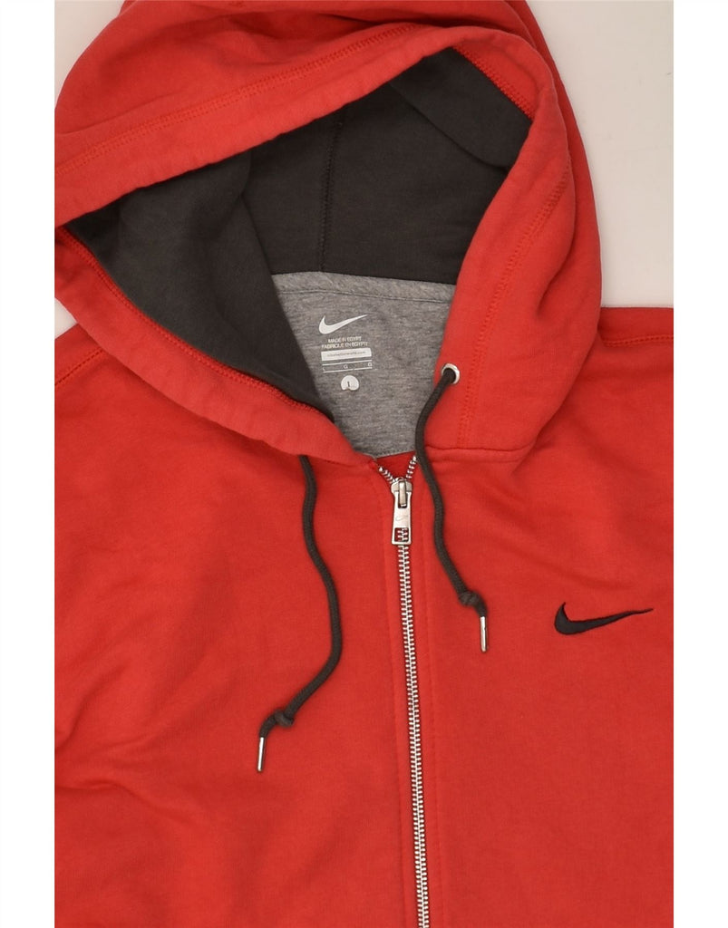 NIKE Mens Zip Hoodie Sweater Large Red Cotton | Vintage Nike | Thrift | Second-Hand Nike | Used Clothing | Messina Hembry 