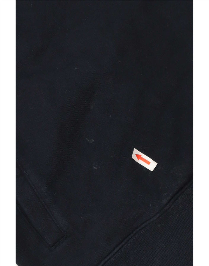 Marks & Spencer Mens Zip Neck Sweatshirt Jumper Medium Navy Blue Cotton