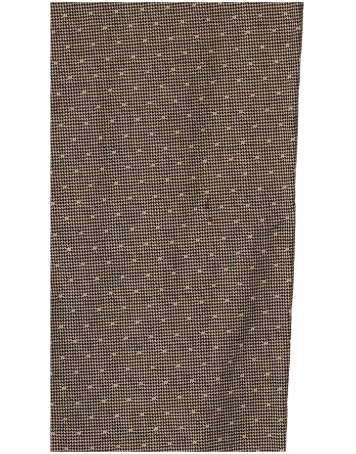 Dondup Mens Slim Chino Trousers W35 L30 Grey Houndstooth Cotton