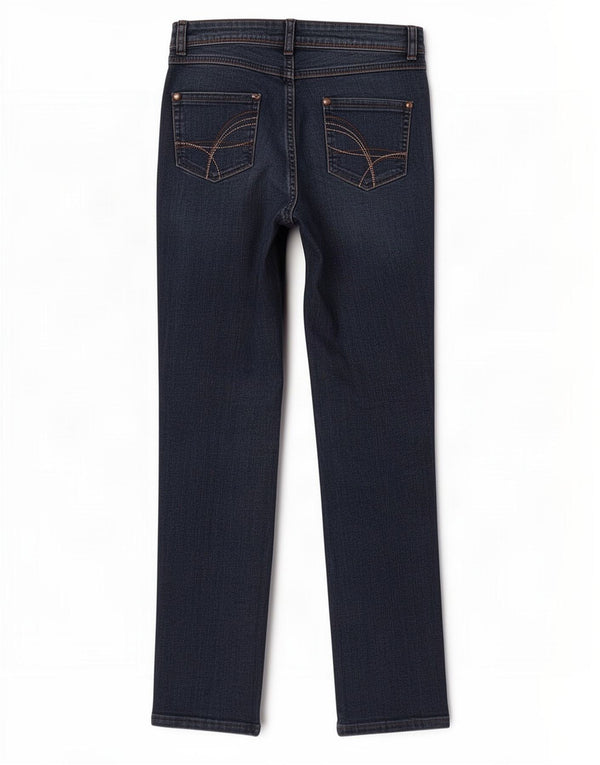 M&Co Womens Straight Jeans UK 8 Small W28 L29 Blue
