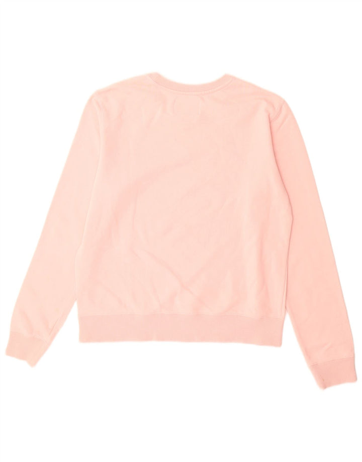 Calvin Klein Jeans Womens Graphic Sweatshirt Jumper UK 14 Medium Pink