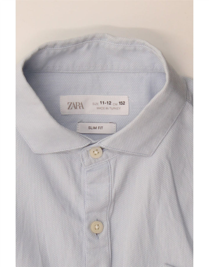 Zara Boys Slim Fit Shirt 11-12 Years Blue