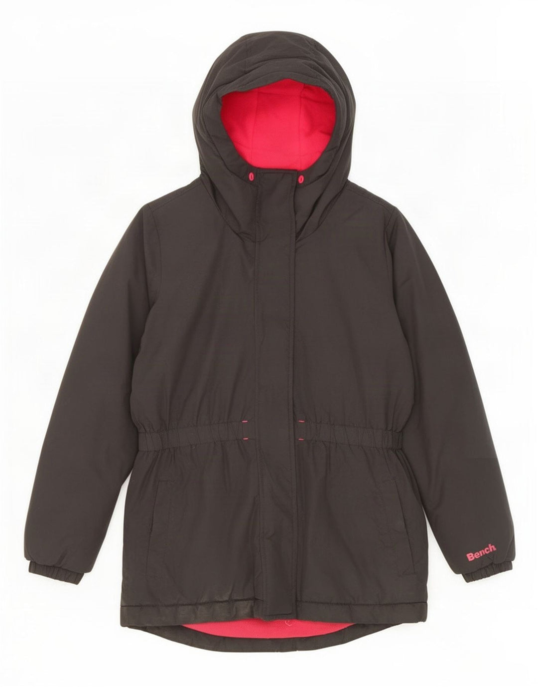 Bench Girls Hooded Parka Jacket 11-12 Years Black Polyester