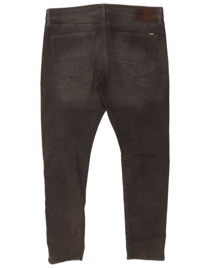 G-Star Mens Slim Jeans W38 L32 Grey Cotton