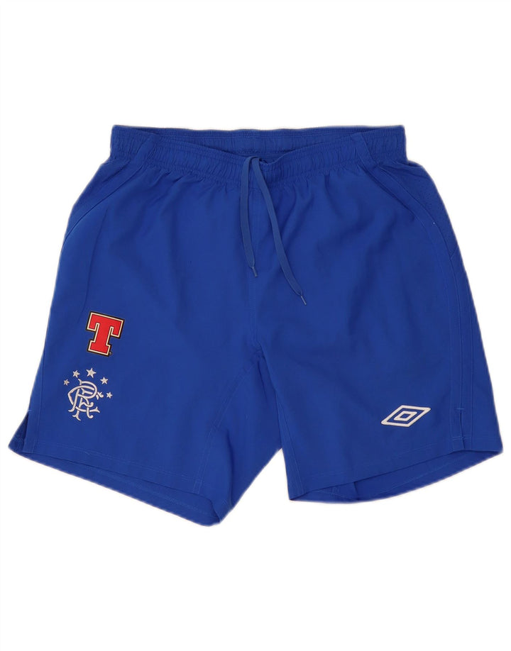 UMBRO Mens Graphic Sport Shorts Medium Blue Polyester