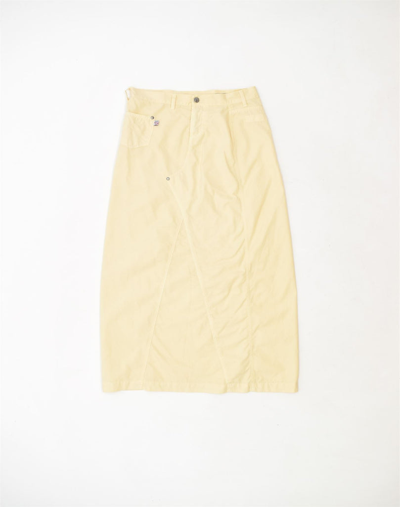 PHARD Womens Maxi Skirt W28 Medium Yellow Cotton | Vintage | Thrift | Second-Hand | Used Clothing | Messina Hembry 