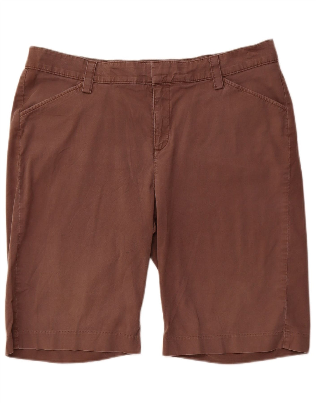 LEE Womens Casual Shorts US 16 2XL W36 Brown Cotton