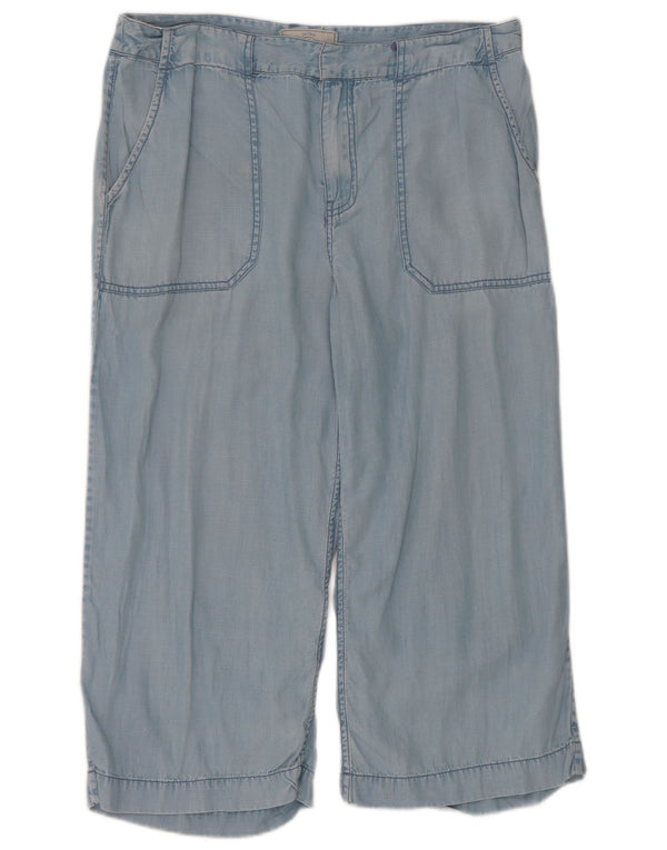 Fat Face Womens Bermuda Shorts UK 12 Medium W30 Blue Lyocell