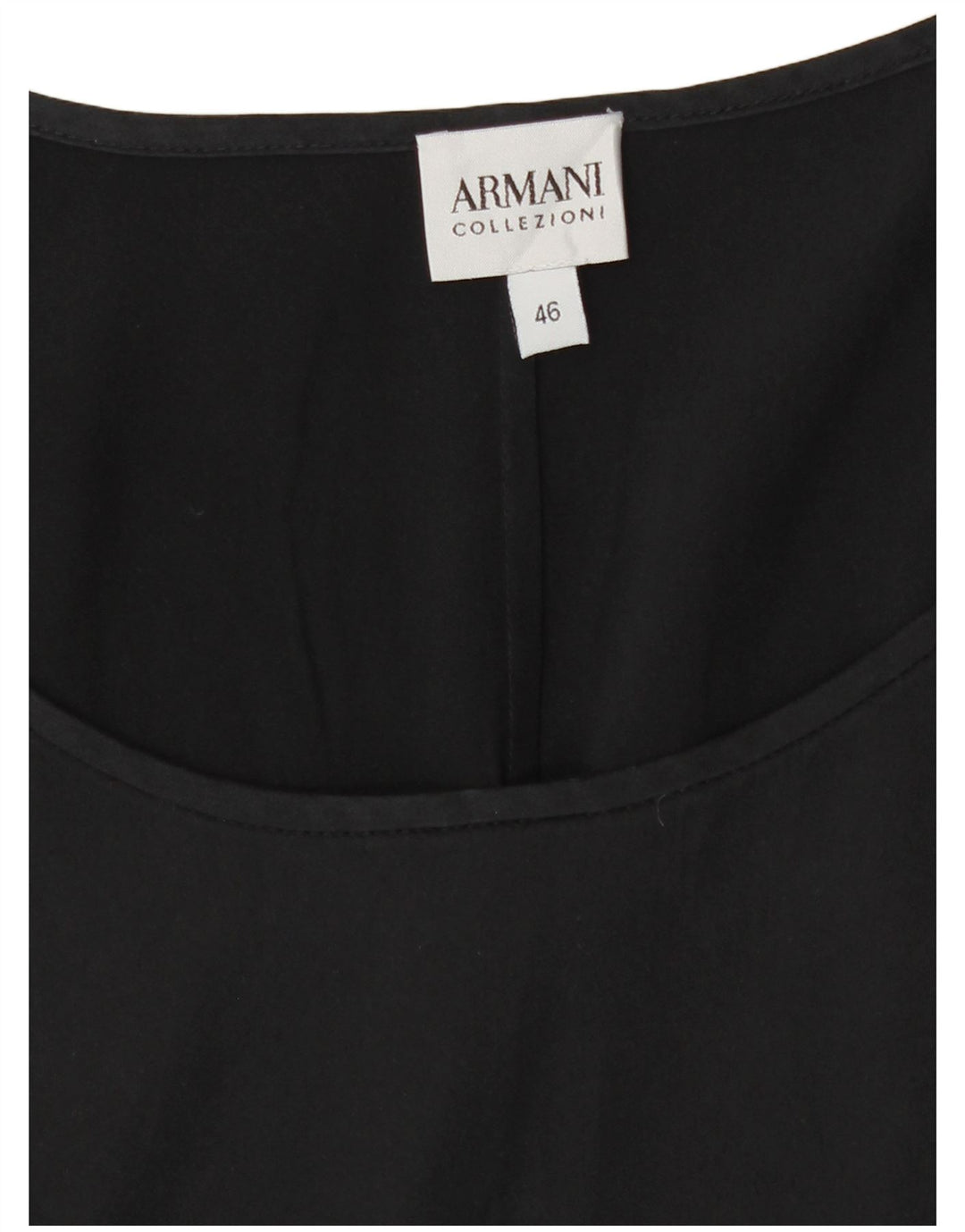 Armani Collezioni Womens Sleeveless Blouse Top IT 46 Large Black