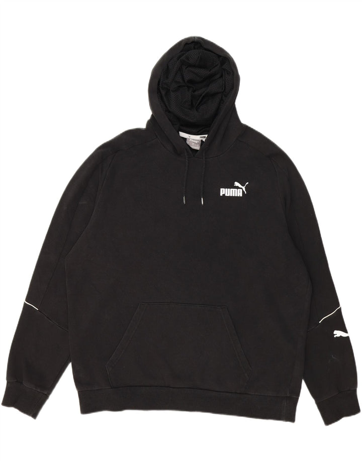 PUMA Mens Hoodie Jumper XL Black Cotton Vintage Puma and Second-Hand Puma from Messina Hembry 