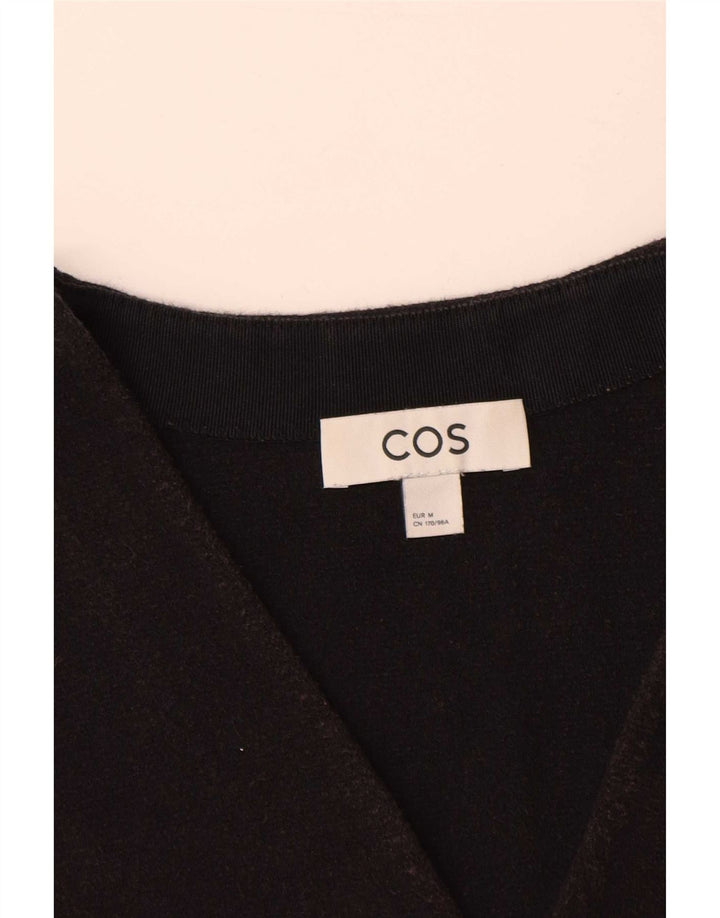 Cos Womens Crop Waistcoat UK 12 Medium Brown Cotton