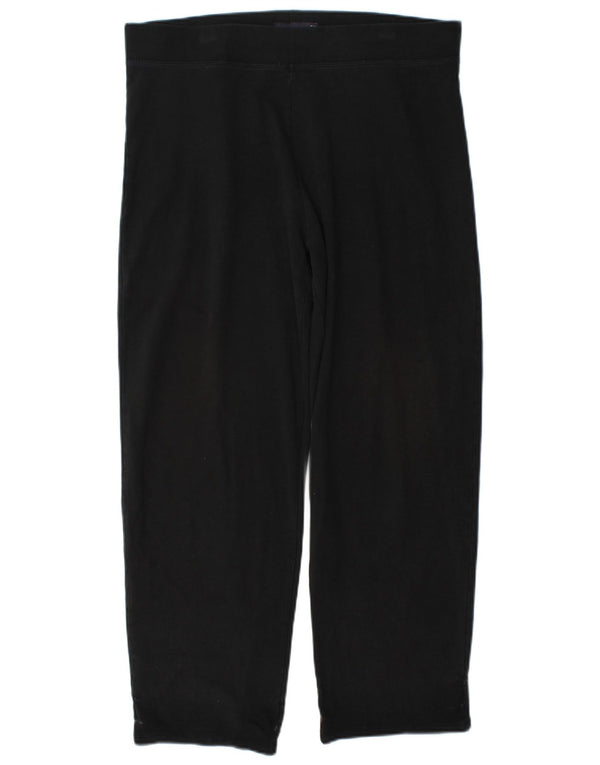 Marks & Spencer Womens Short Leggings UK 16 Large  Black Cotton