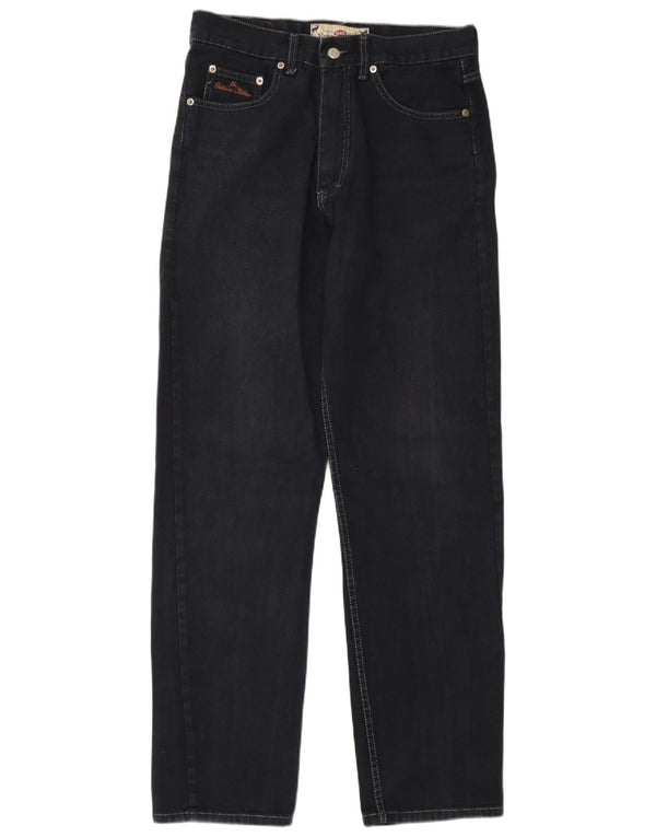 Mash Mens Straight Jeans IT 46 Small W32 L32 Navy Blue Cotton