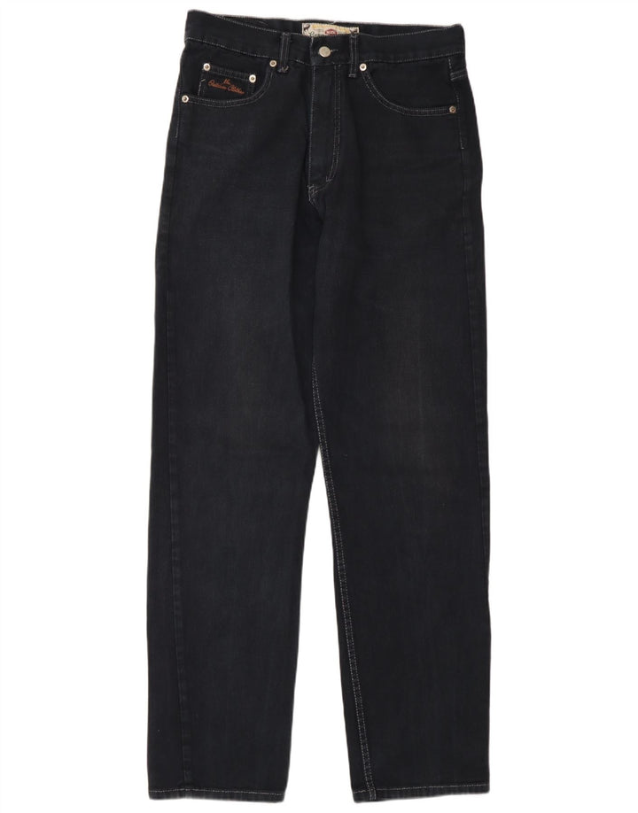 Mash Mens Straight Jeans IT 46 Small W32 L32 Navy Blue Cotton