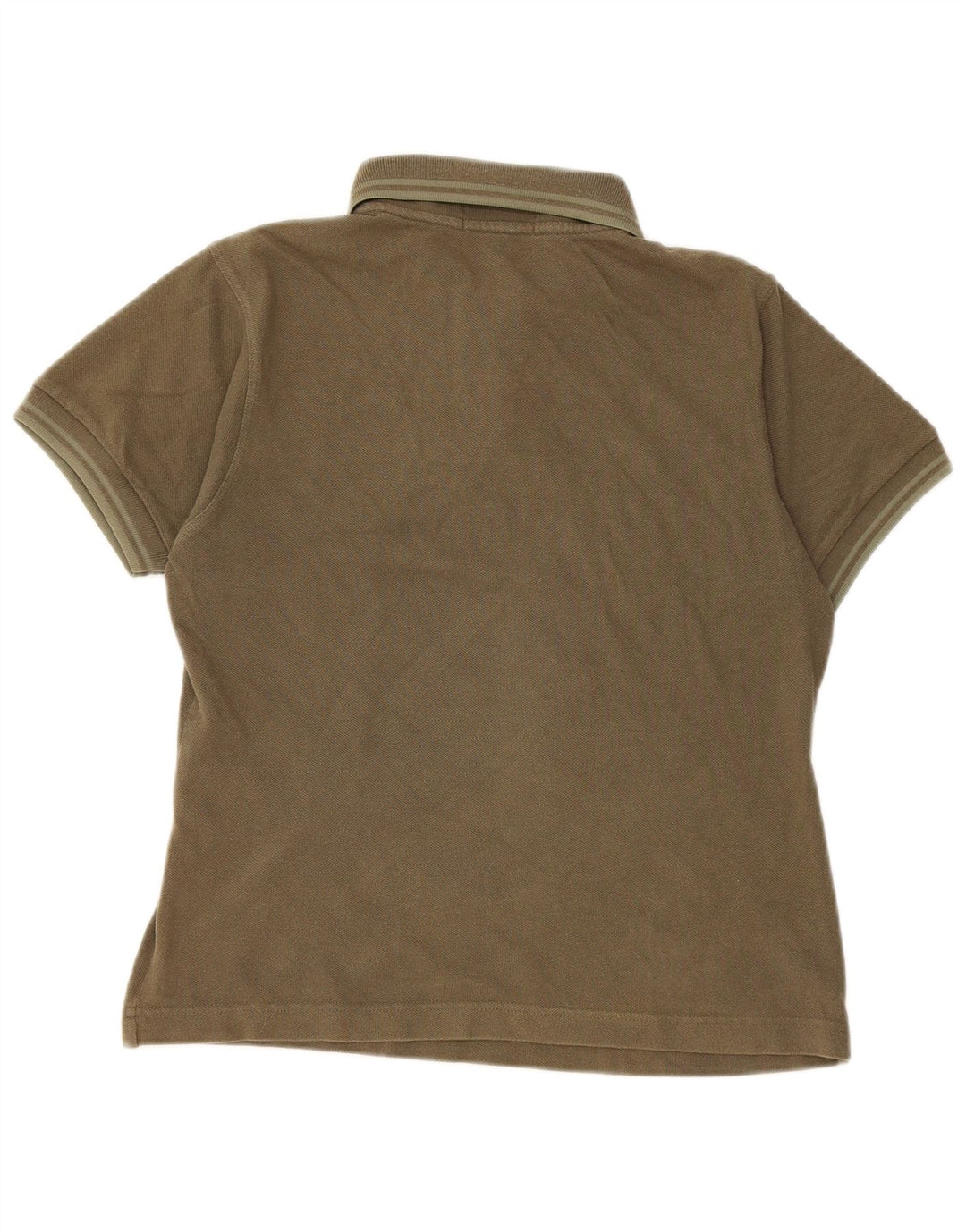 Fred Perry Womens Polo Shirt UK 12 Medium Khaki Cotton
