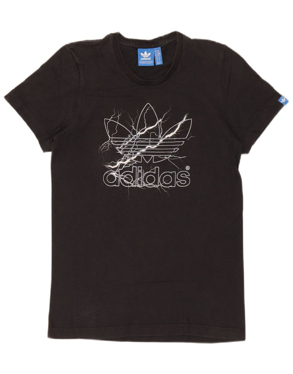 Adidas Mens Graphic T-Shirt Top XS Black Cotton