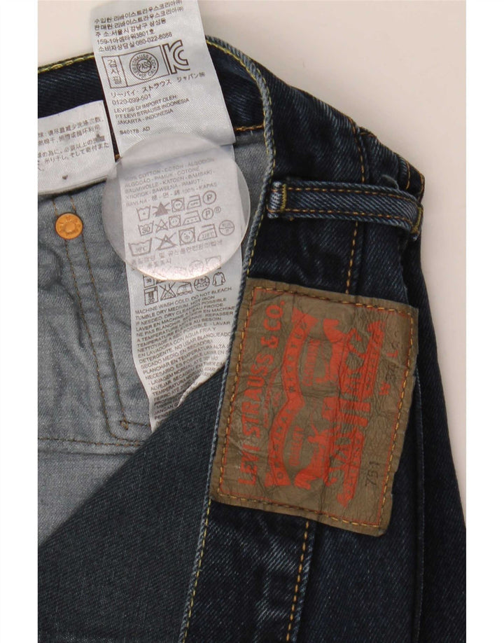 Levi's Mens 751 Straight Jeans W34 L32 Navy Blue Cotton
