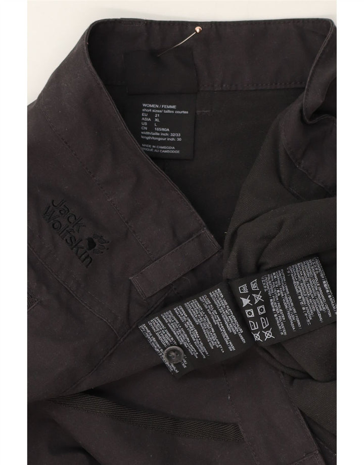 JACK WOLFSKIN Womens Straight Windbreaker Trousers Large Grey Polyester