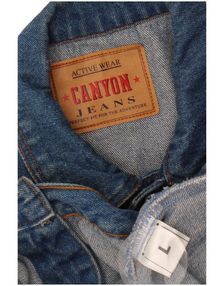CANYON Mens Denim Jacket UK 40 Large Blue Cotton