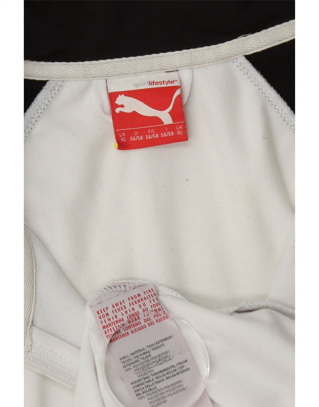 Puma Mens Tracksuit Top Jacket XL White Colourblock Polyester