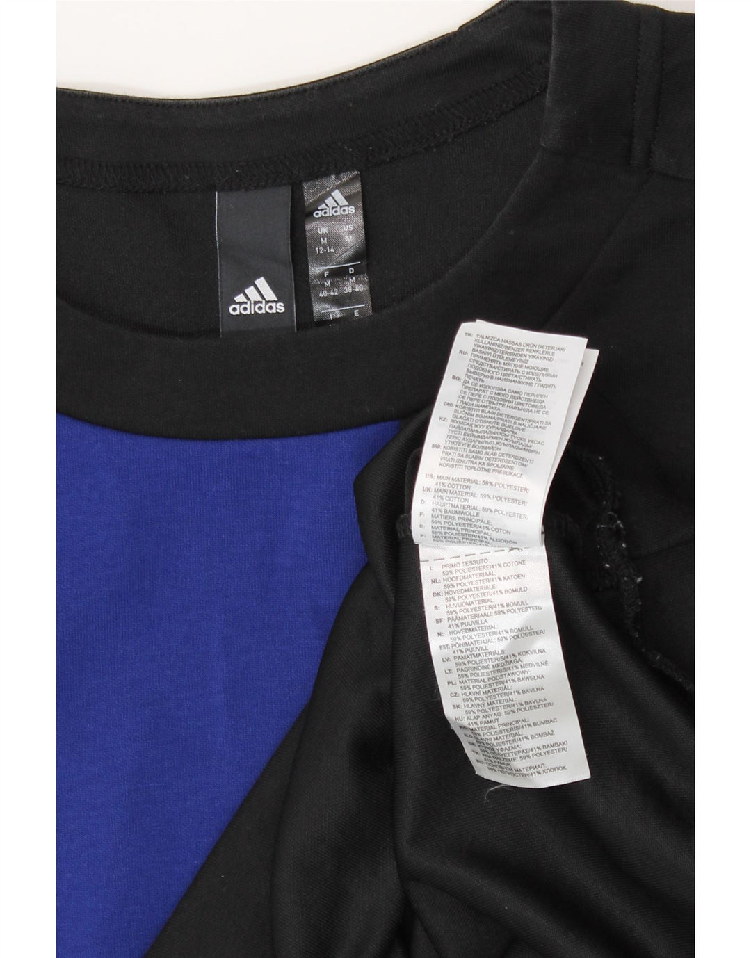 ADIDAS Womens Sweatshirt Jumper UK 12/14 Medium Black Colourblock
