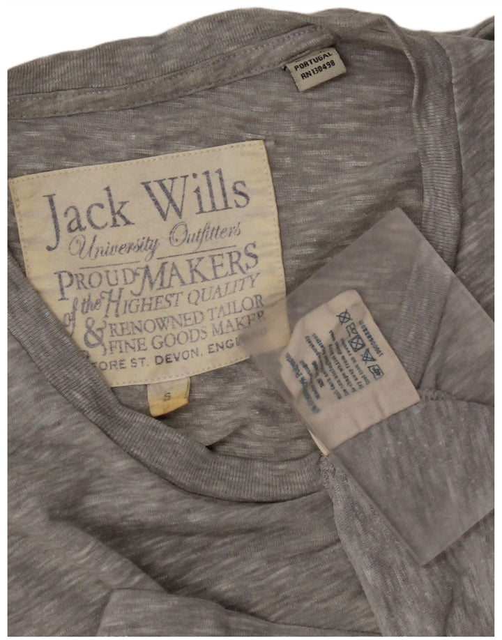 Jack Wills Mens T-Shirt Top Small Grey Flecked Cotton