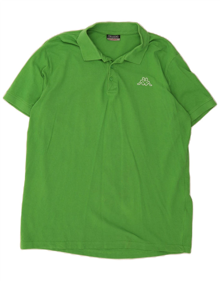 KAPPA Mens Polo Shirt XL Green Cotton Vintage Kappa and Second-Hand Kappa from Messina Hembry 
