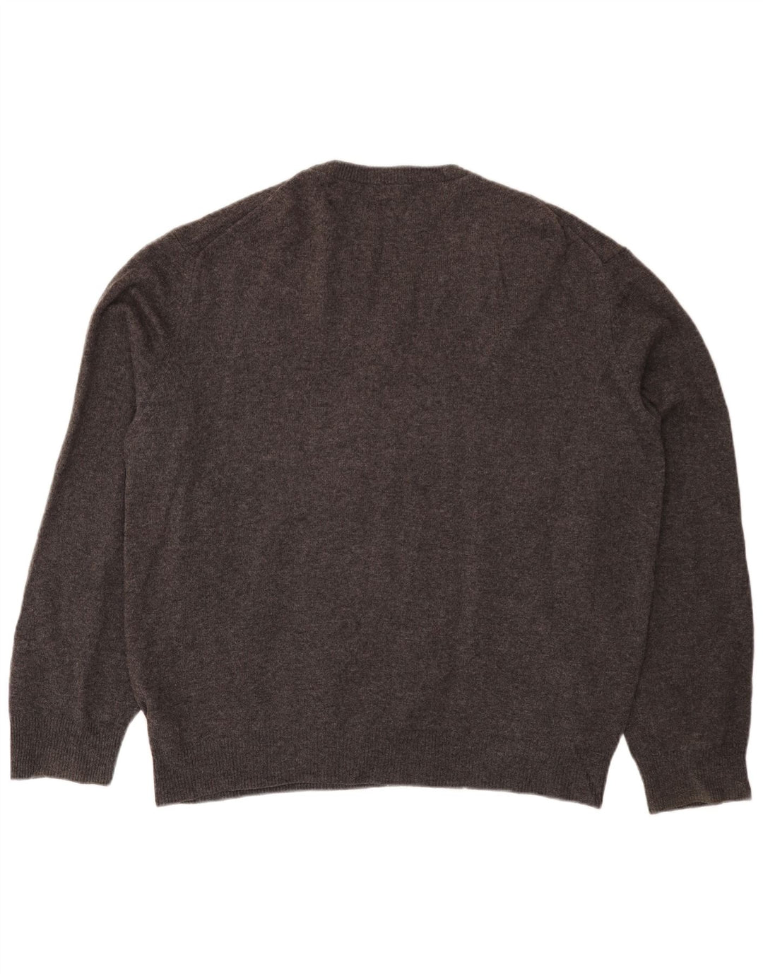 Lyle & Scott Mens V-Neck Jumper Sweater 2XL Grey New Wool