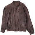 Trapper Mens Leather Jacket IT 54 2XL Brown Leather