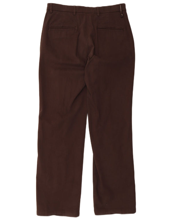 Trussardi Mens Straight Suit Trousers IT 50 Large W32 L31 Brown Cotton