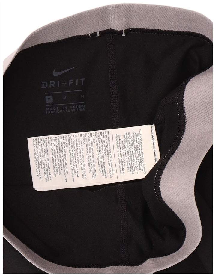 Nike Womens Dri Fit Leggings UK 14 Medium Black Polyester Sports
